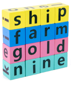 Building blocks creative wooden crossword english letter recognition toy for kids